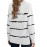 Women's Tops Colorblock Zip Loose V-neck Tops