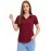 Tooluck Womens V Neck Short Sleeve Lapel Tops Loose Casual Blouses with Pocket