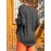 Women's Three Quarter Sleeve T-Shirt Summer V Neck Top Vintage Cotton Basic T-Shirt